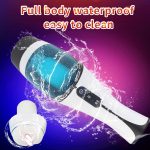 Realistic Vagina Delay Trainer Male Automatic Masturbator Telescopic Rotary Masturbation Cup Deep Throat Sex Toys For Adult Men - 5