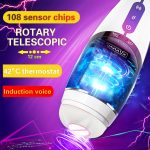 Realistic Vagina Delay Trainer Male Automatic Masturbator Telescopic Rotary Masturbation Cup Deep Throat Sex Toys For Adult Men - 4