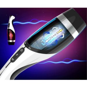 Realistic Vagina Delay Trainer Male Automatic Masturbator Telescopic Rotary Masturbation Cup Deep Throat Sex Toys For Adult Men