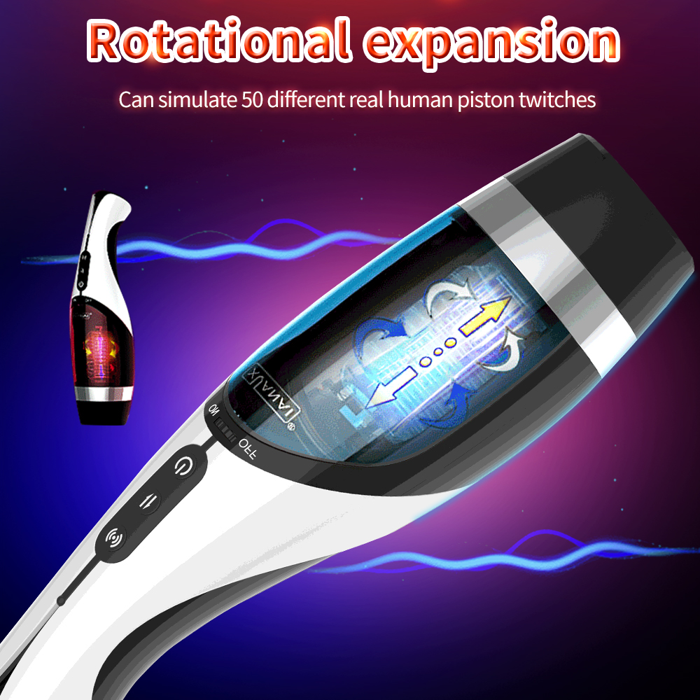 Automatic Male Masturbator Cup Telescopic Rotary Simulation Deep Throat Experience Adult Sex Toy Vagina Delay Trainer - 5