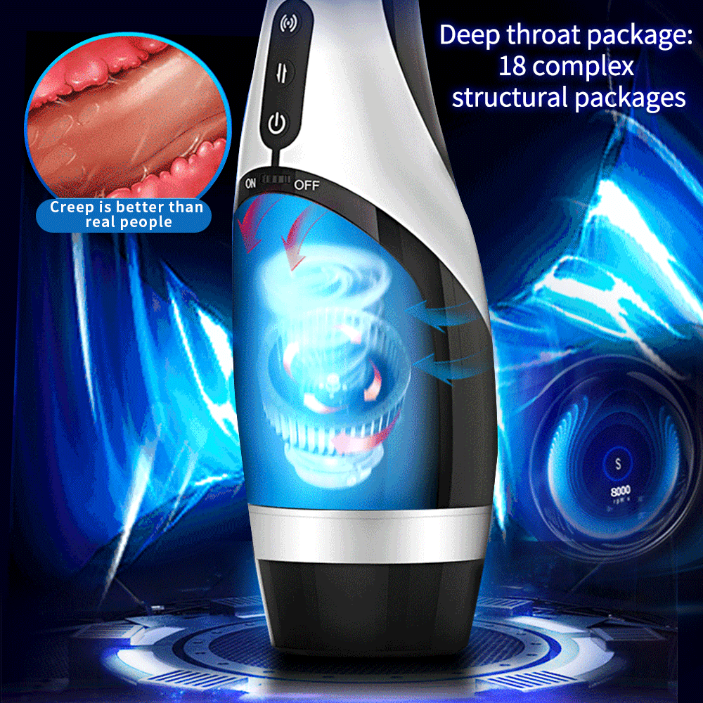 Automatic Male Masturbator Cup Telescopic Rotary Simulation Deep Throat Experience Adult Sex Toy Vagina Delay Trainer - 3