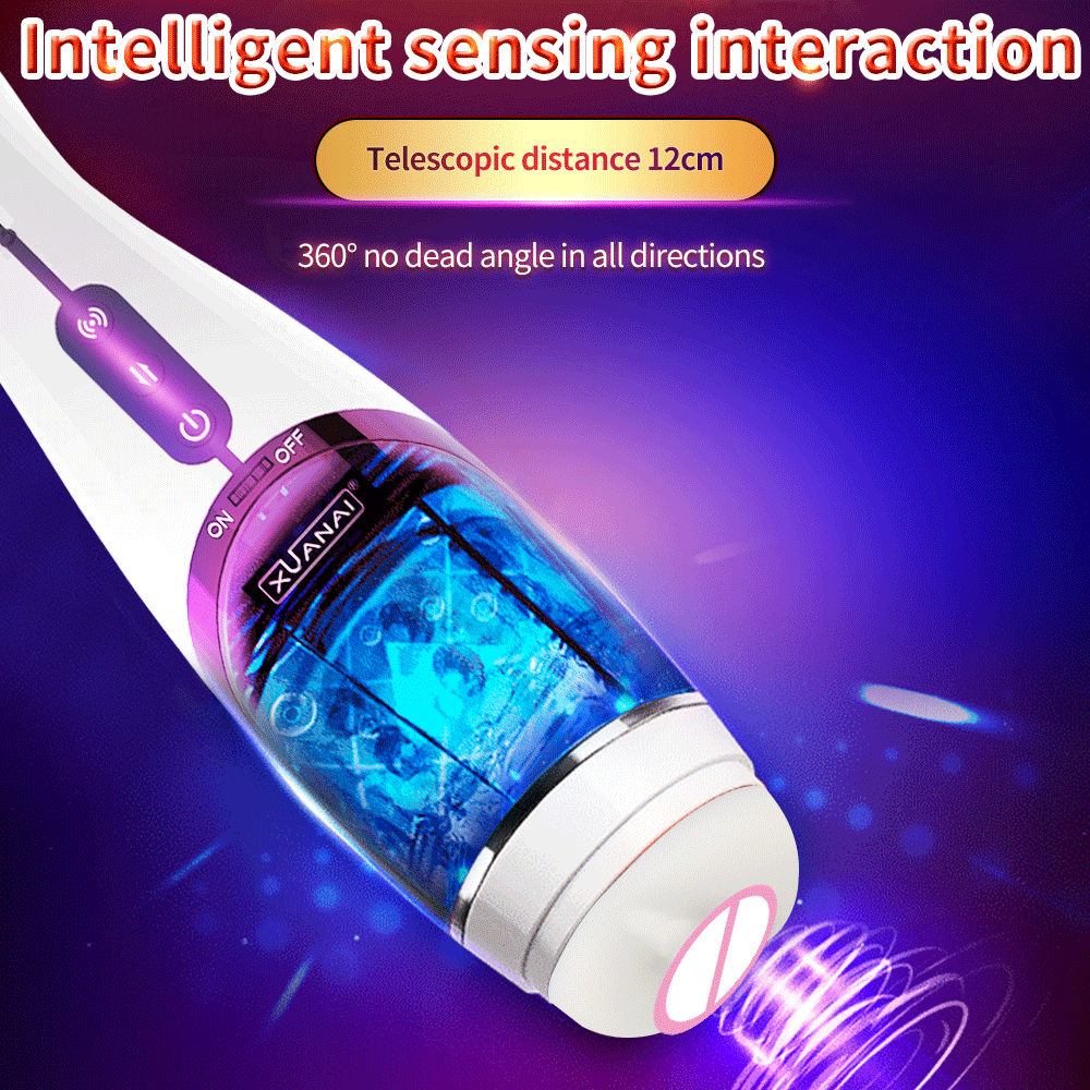 Automatic Male Masturbator Cup Telescopic Rotary Simulation Deep Throat Experience Adult Sex Toy Vagina Delay Trainer - 2