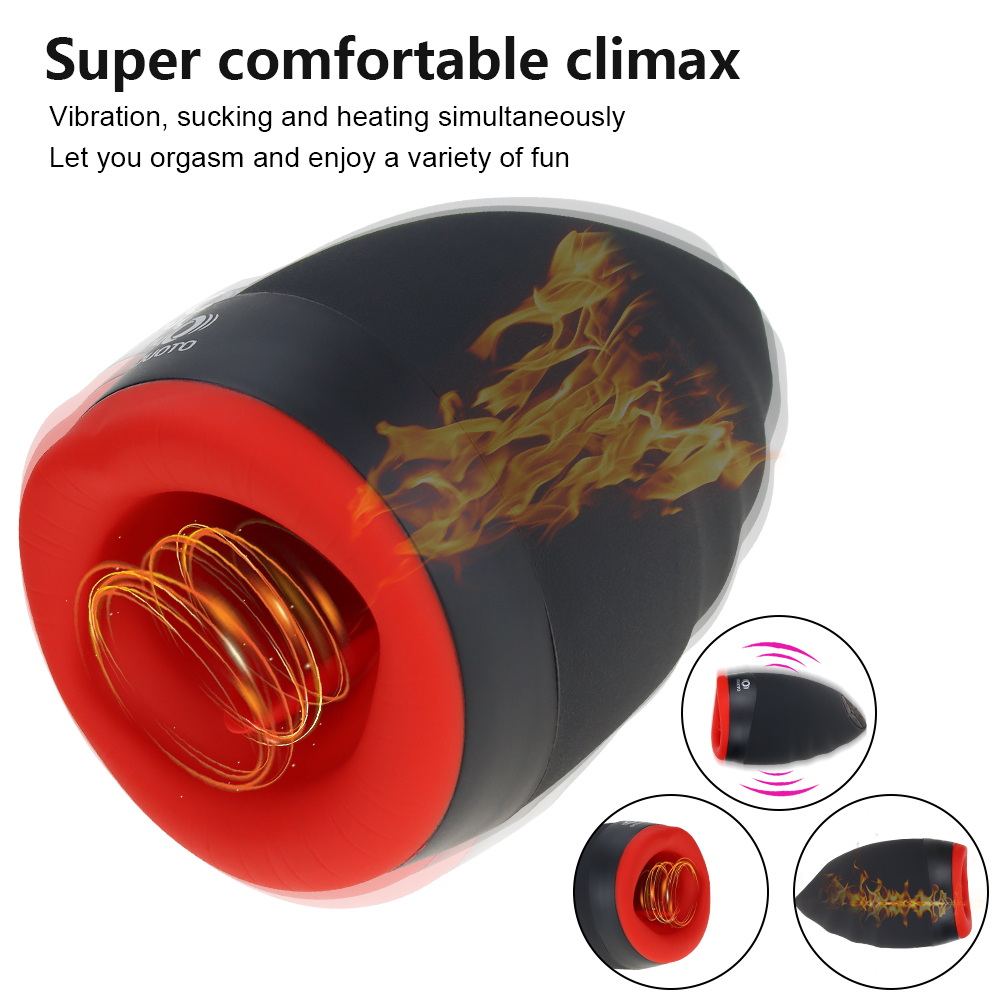 Male Masturbator Cup With Heating Function Realistic Soft Vagina Endurance Exercise Sex Toy Adult Pleasure Vacuum Pocket For Men - 5