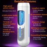 Leten A380 Automatic Piston Male Masturbator Hands Free Masturbators Pocket Pussy Sex Toy Telescopic Machine For Man - 3