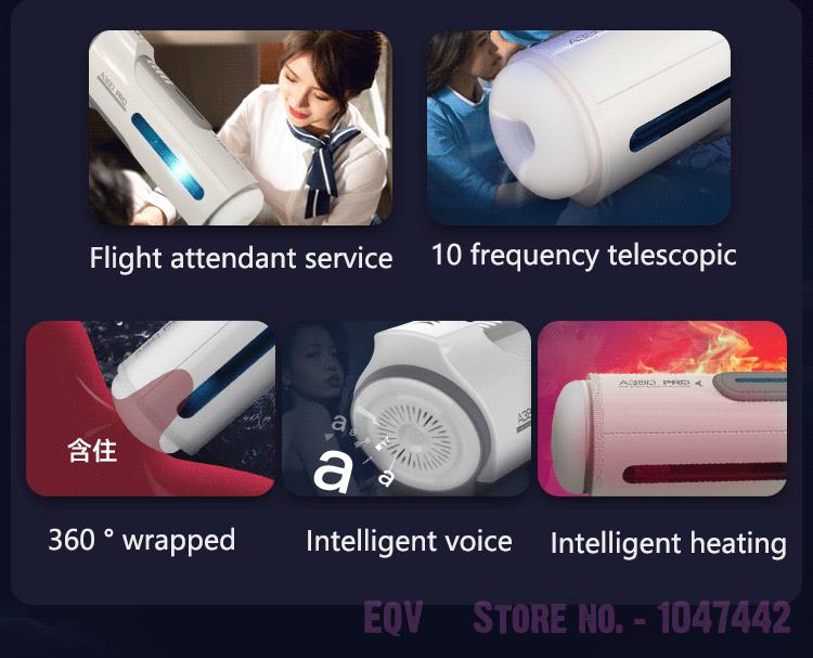Leten A380pro Male Masturbator Realistic Vagina Automatic Piston Handsfree Sucking Function Adult Pleasure Toys For Men - 13
