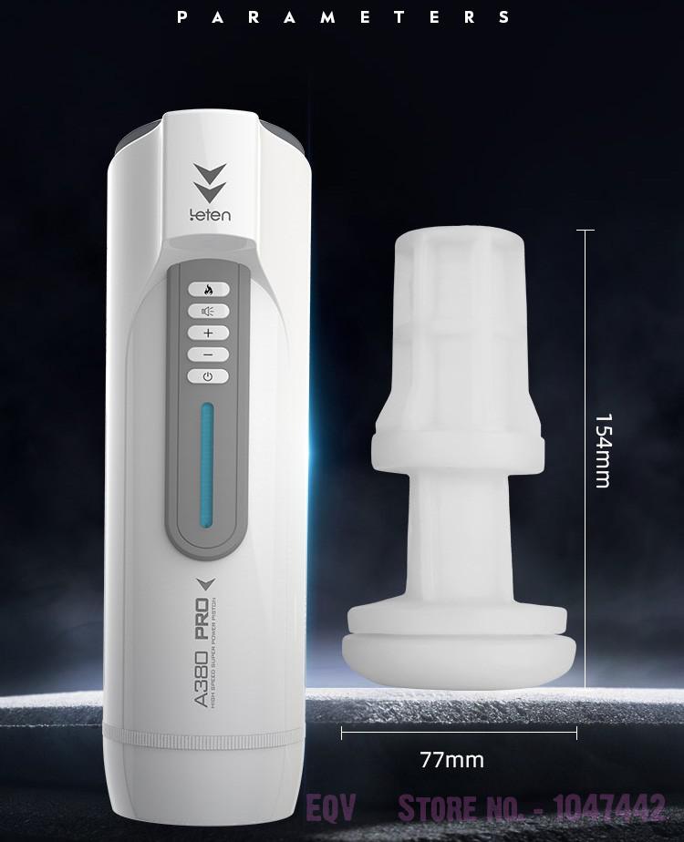 Leten A380pro Male Masturbator Realistic Vagina Automatic Piston Handsfree Sucking Function Adult Pleasure Toys For Men - 12