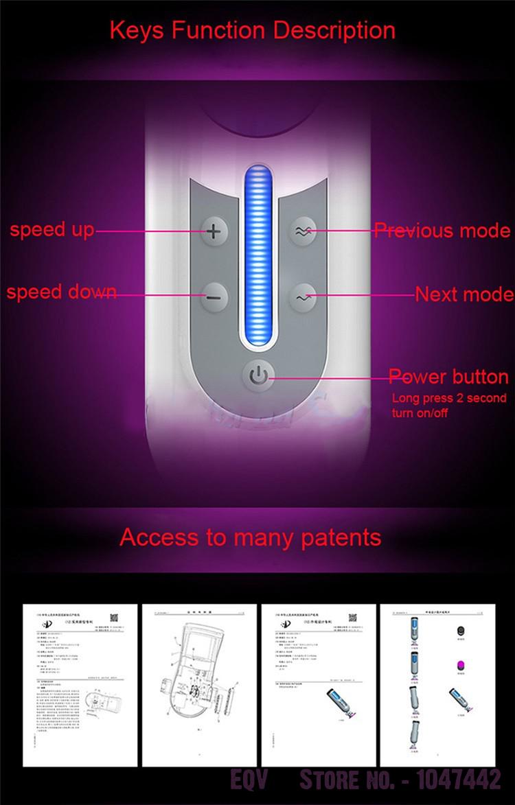 Leten A380pro Male Masturbator Realistic Vagina Automatic Piston Handsfree Sucking Function Adult Pleasure Toys For Men - 7