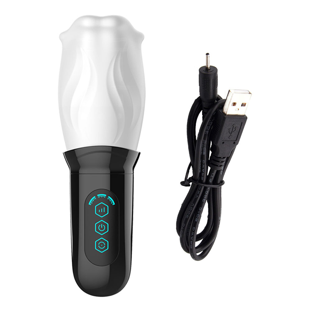Deluxe Silicone Male Masturbator Vibrator 360 Degree Rotating Soft Lifelike Feel Delayed Ejaculation Adult Erotic Pleasure Toy For Men - 11
