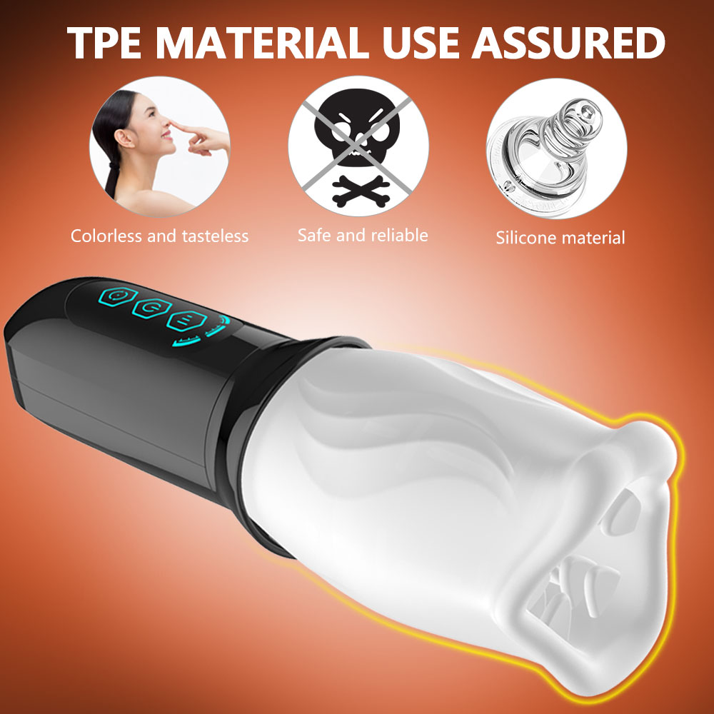 Deluxe Silicone Male Masturbator Vibrator 360 Degree Rotating Soft Lifelike Feel Delayed Ejaculation Adult Erotic Pleasure Toy For Men - 10