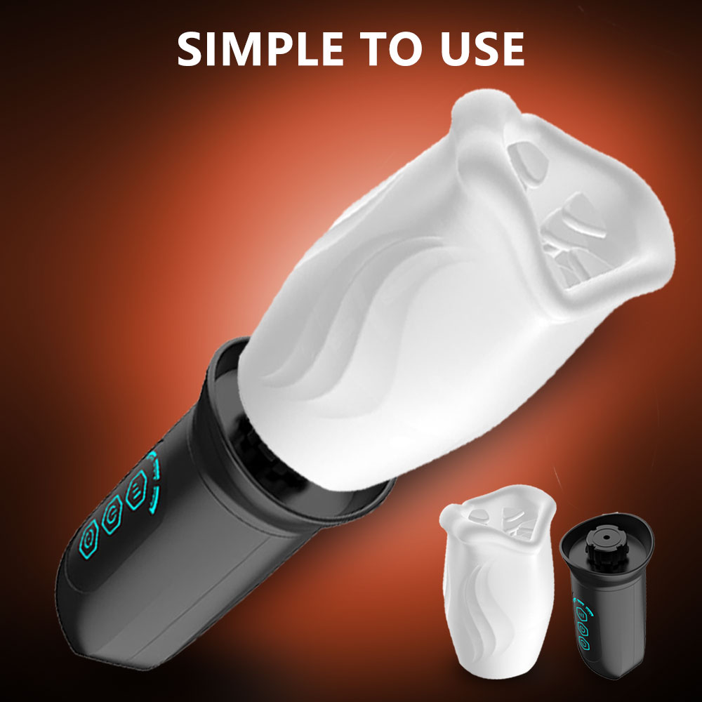 Deluxe Silicone Male Masturbator Vibrator 360 Degree Rotating Soft Lifelike Feel Delayed Ejaculation Adult Erotic Pleasure Toy For Men - 9