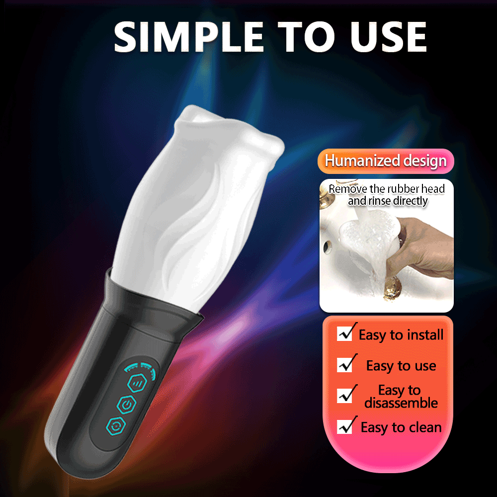 Deluxe Silicone Male Masturbator Vibrator 360 Degree Rotating Soft Lifelike Feel Delayed Ejaculation Adult Erotic Pleasure Toy For Men - 2