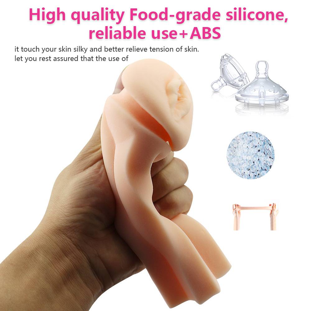 Mens Realistic Silicone Vagina Masturbator Toy Tpe Aircraft Cup Penis Exerciser Soft Tight Adult Pleasure Pocket Pussy - 3