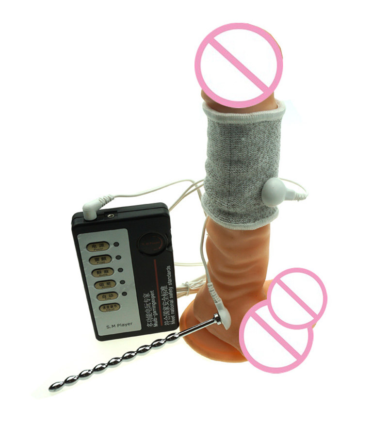 Male Urethral Catheter Penis Plug Electric Shock Therapy Horse Expansion Sleeve Ring Chastity Device Adult Pleasure Toys - 2