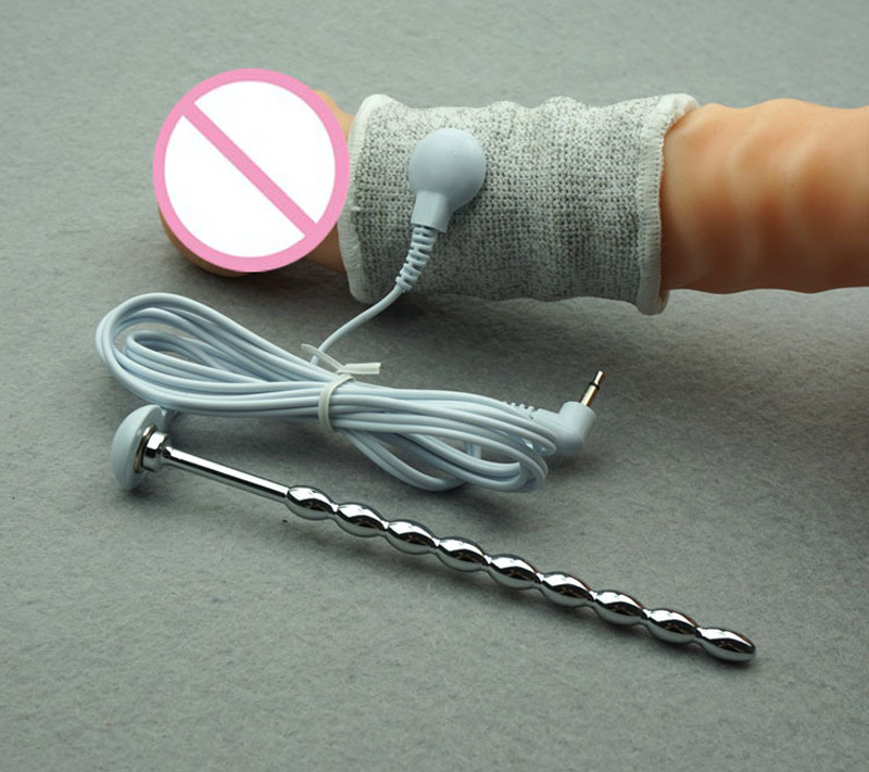 Male Urethral Catheter Penis Plug Electric Shock Therapy Horse Expansion Sleeve Ring Chastity Device Adult Pleasure Toys - 7