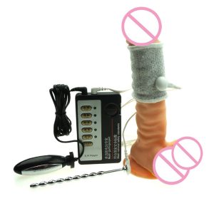 Electric Shock Therapy Penis Plug Urethral Catheter Horse Expansion Sleeve Ring Chastity Device Male Sex Toys