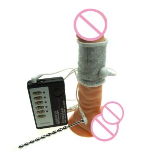 Electric Shock Therapy Penis Plug Urethral Catheter Horse Expansion Sleeve Ring Chastity Device Male Sex Toys - 2