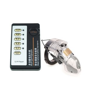 Electric Shock Male Chastity Belt Device Electro Cock Cage Lockdown Penis Ring Medical Themed Sex Toys For Men - 2