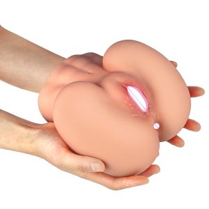 Realistic Vagina Anal Dual Channel Big Ass Male Masturbator Fake Tight Pussy Masturbation Cup Silicone Sex Doll Toys For Man - 3