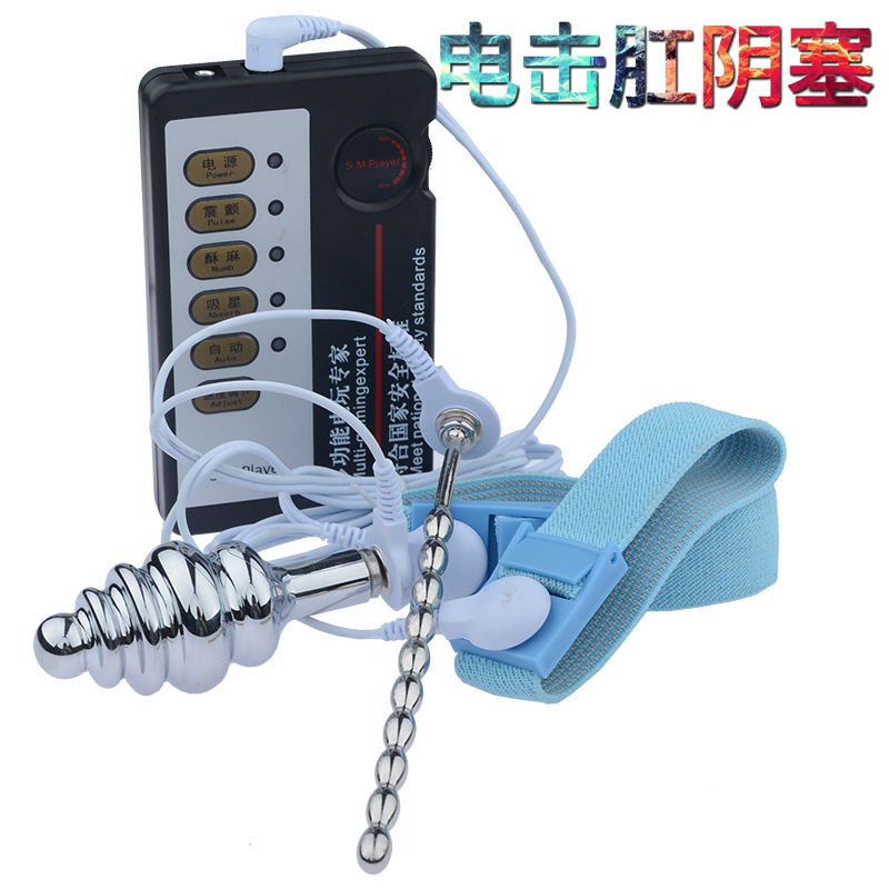 Electric Shock Prostate Nipple Massager Estim Anal Plug Metal Vaginal Ball Sex Toys - 2