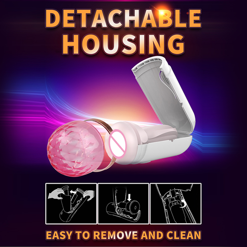 Mens Realistic Vagina Masturbator Cup Detachable Skinfriendly Soft Suction Artificial Sex Toy - 9