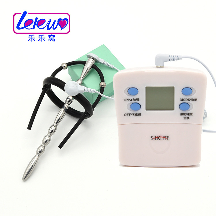 Electric Urethral Penis Plug Estim Cock Ring Shock Stimulation Adult Sex Toy Sounding Stretcher - 1