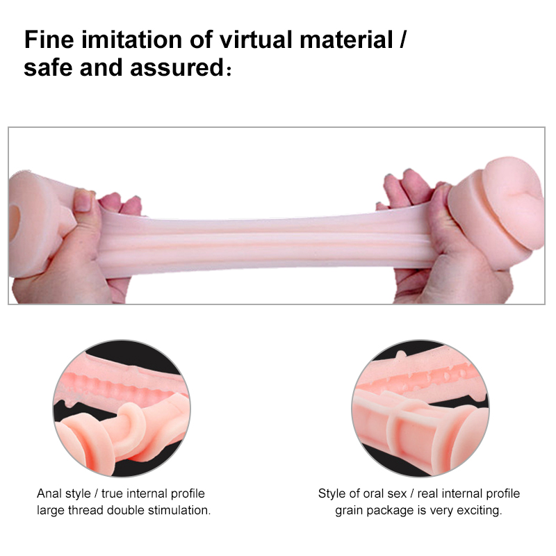 Quality Lifelike Male Masturbator Toy Dualended Silicone Realistic Vagina And Anal Orifice For Mens Pleasure - 14