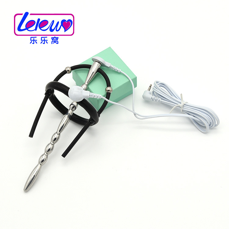 Electric Urethral Penis Plug Estim Cock Ring Shock Stimulation Adult Sex Toy Sounding Stretcher - 4