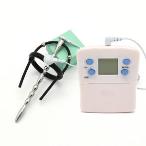 Electric Shock Urethral Penis Plug Sounding Stretcher With E-stim Cock Ring Stimulation Adult Sex Toys