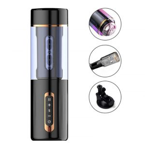 Bluetooth Male Masturbator Thrusting Rotating Modes Electric Masturbating Cup Rechargeable Moaning Sex Toys For Men