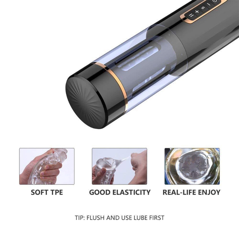 Rechargeable Bluetooth Male Masturbator With Thrusting Rotating Modes Electric Pleasure Cup Moaning Audio Adult Sex Toy For Men - 9