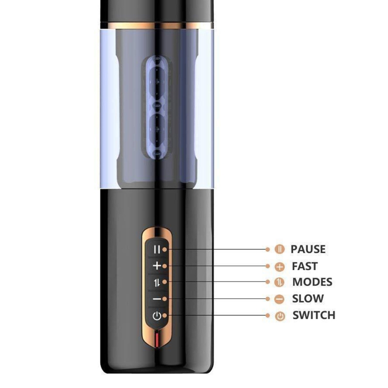 Rechargeable Bluetooth Male Masturbator With Thrusting Rotating Modes Electric Pleasure Cup Moaning Audio Adult Sex Toy For Men - 4