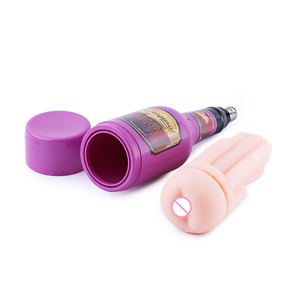 Realistic Male Pleasure Toy Soft Silicone Beer Bottle Design 3xlr Sex Machine Accessories Mens Masturbation Cup - 14