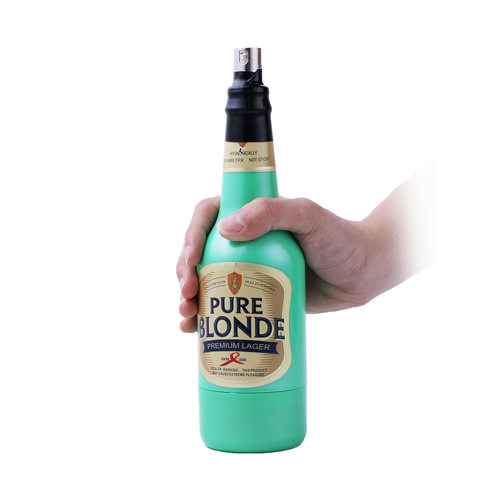 Realistic Male Pleasure Toy Soft Silicone Beer Bottle Design 3xlr Sex Machine Accessories Mens Masturbation Cup - 2