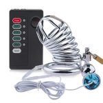 Bdsm Electro Shock Chastity Cage Penis Sleeve Male Sex Toys Electronic Bondage Restraints Couples - 3
