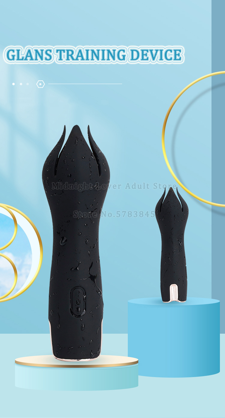 12speed Vibrating Penis Extender Electric Male Masturbator Delay Training Tool Glans Sleeve For Mens Pleasure - 2