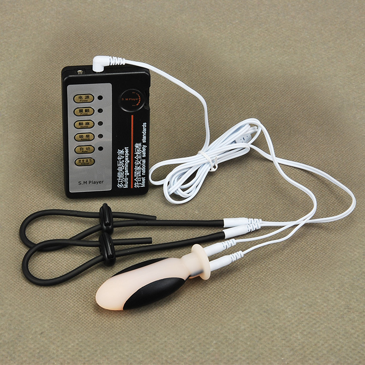 Electric Prostate Massager Electro Stimulation Penis Ring Anal Plug Sexual Wellness Enlarger Toy - 1
