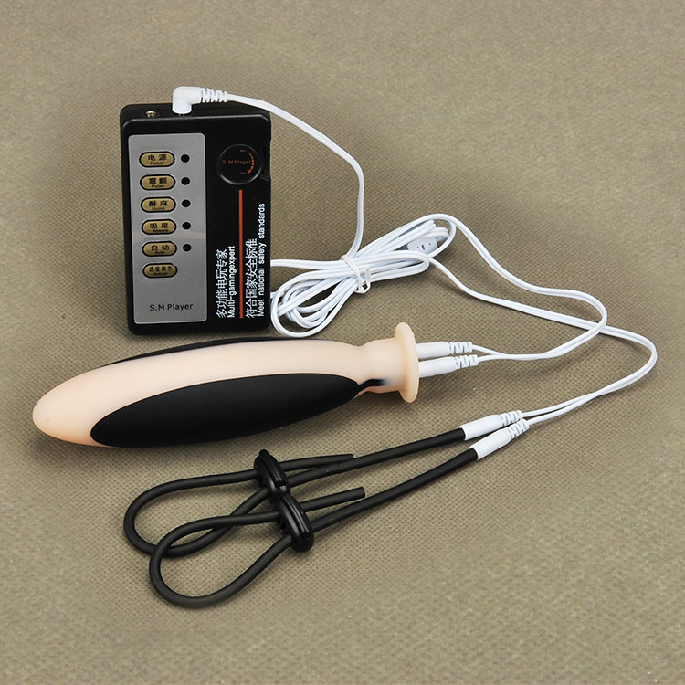 Electric Prostate Massager Electro Stimulation Penis Ring Anal Plug Sexual Wellness Enlarger Toy - 2