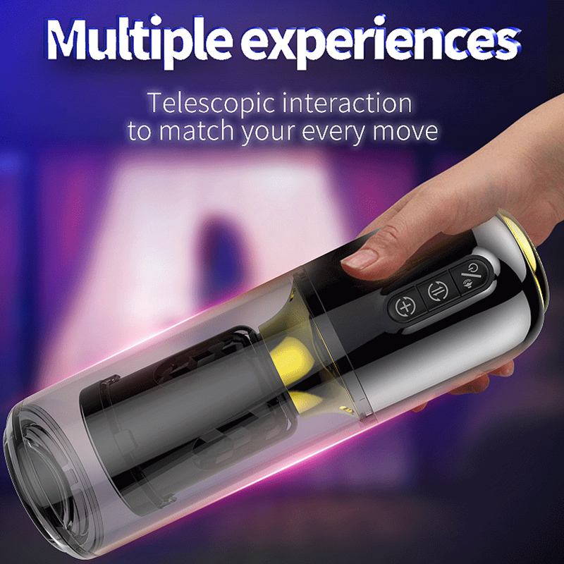 Mens Automatic Silicone Masturbator Telescopic 10 Modes Realistic Vagina Adult Pleasure Toy - 12