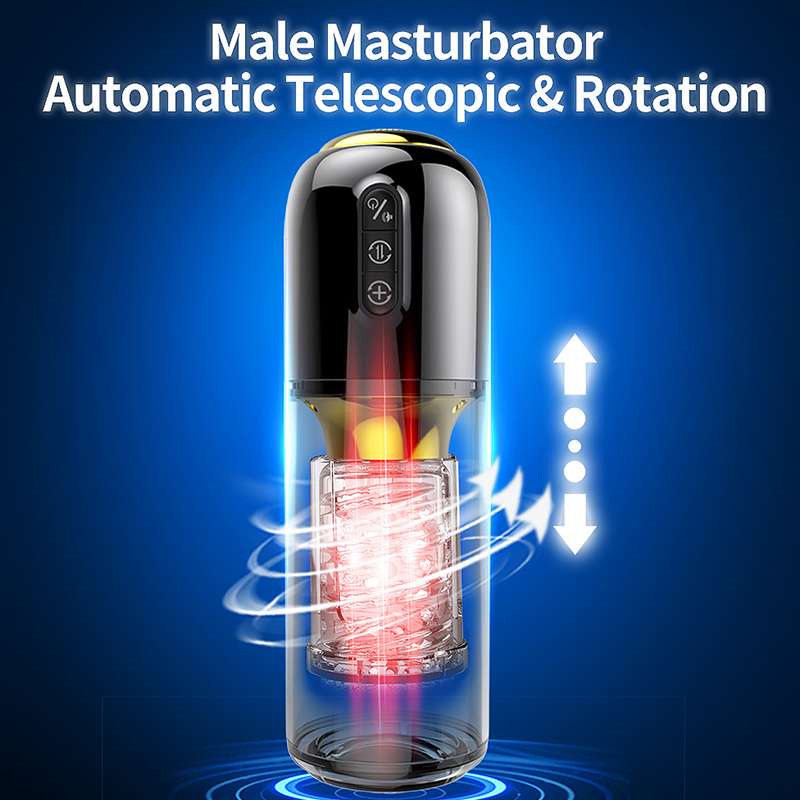 Mens Automatic Silicone Masturbator Telescopic 10 Modes Realistic Vagina Adult Pleasure Toy - 11