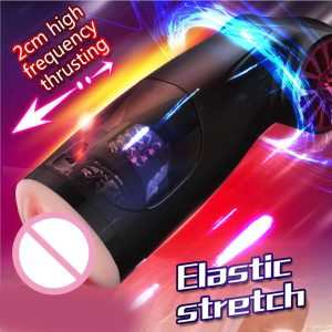 Male Automatic Masturbator Machine For Men Electric Telescopic Real Vagina Pussy Aircraft Cup Suck Rotation Sex Toys - 2