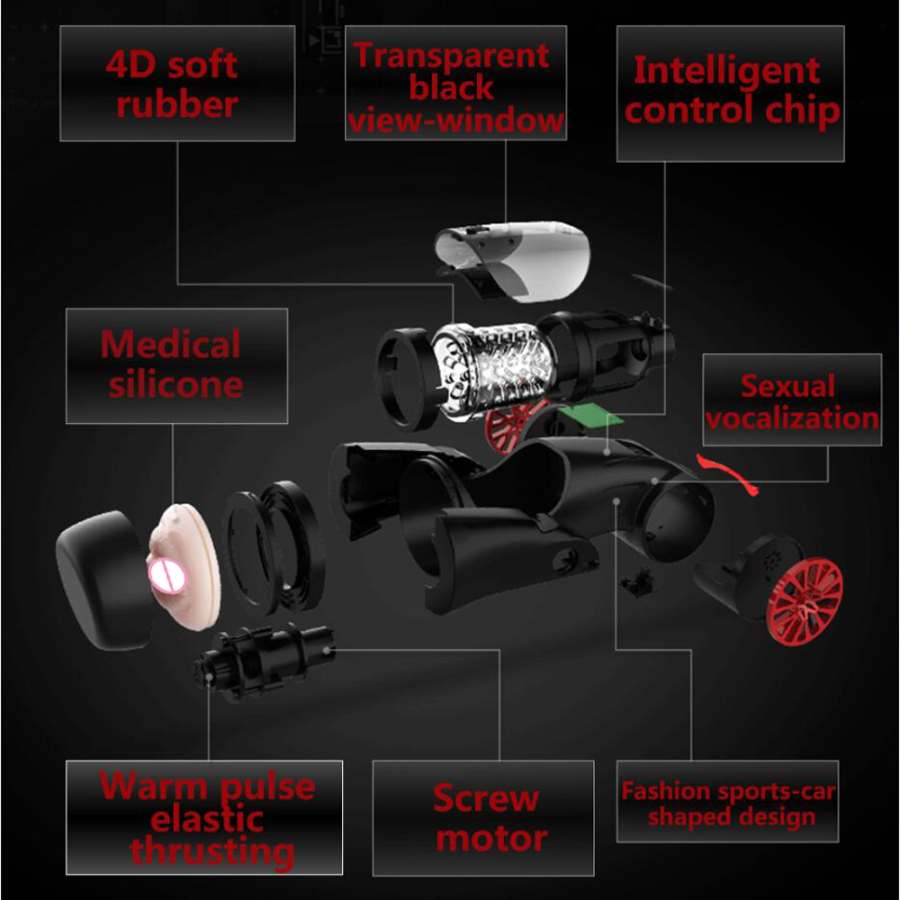 Automatic Male Masturbator Machine Electric Telescopic Realistic Feel Rotating Sucking Adult Toy For Men - 11