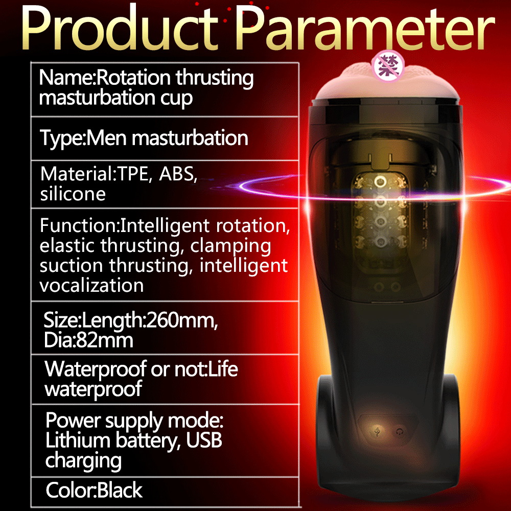 Automatic Male Masturbator Machine Electric Telescopic Realistic Feel Rotating Sucking Adult Toy For Men - 10