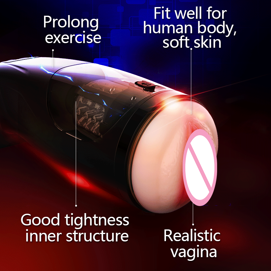 Automatic Male Masturbator Machine Electric Telescopic Realistic Feel Rotating Sucking Adult Toy For Men - 9
