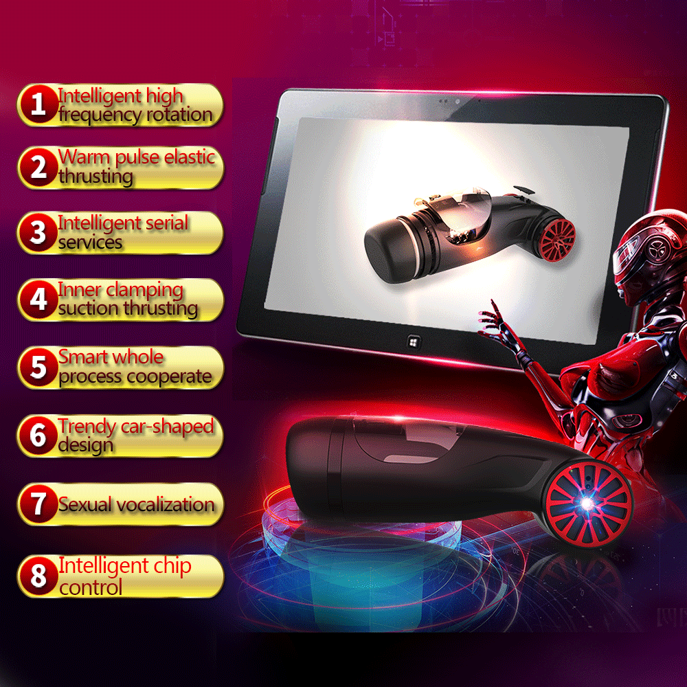 Automatic Male Masturbator Machine Electric Telescopic Realistic Feel Rotating Sucking Adult Toy For Men - 8
