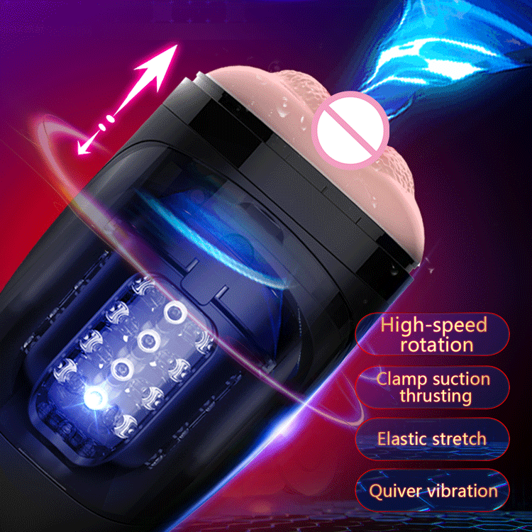 Automatic Male Masturbator Machine Electric Telescopic Realistic Feel Rotating Sucking Adult Toy For Men - 3