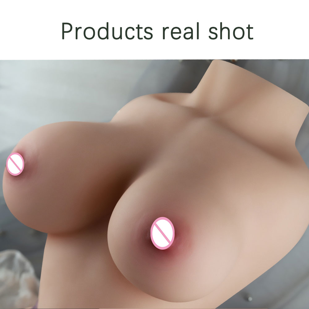 Lifelike 36kg Male Masturbation Toy With Realistic Features Dual Channel Huge Breast Half Body Love Doll - 7