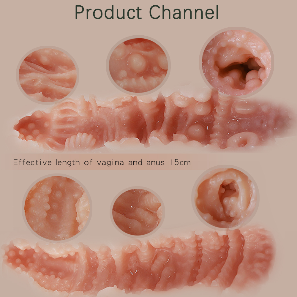 Lifelike 36kg Male Masturbation Toy With Realistic Features Dual Channel Huge Breast Half Body Love Doll - 6