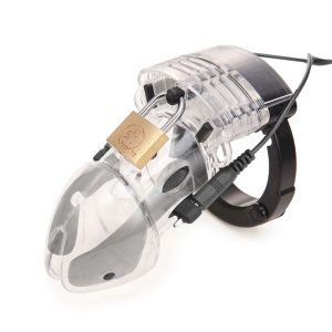 Scrotum Sleeve Ball Stretcher Electric Cock Ring Cage Erotic Toys Electro Shock Chastity Penis Sex For Men