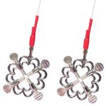 Metal Electro Shock Petals Nipple Clips Adjust Torture Play Clamps Breast Bondage Restraints Anal Plug Adult Fetish Sex Toy Game - 2