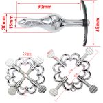 Metal Electro Shock Petals Nipple Clips Adjust Torture Play Clamps Breast Bondage Restraints Anal Plug Adult Fetish Sex Toy Game - 5